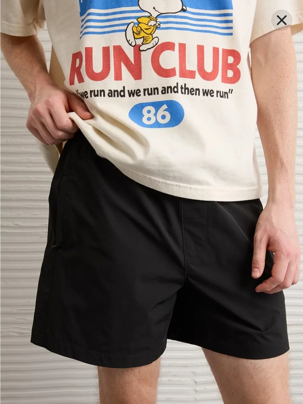 NWT AE Mens Black 24/7 Tech Shorts